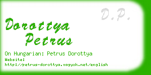 dorottya petrus business card